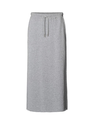 Rabens Saloner Hanni Light Stretch Long Skirt Grey Melange
